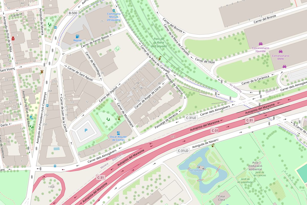 Plano de la ubicación de FORMANET en Passatge de Venècia 3, Badalona